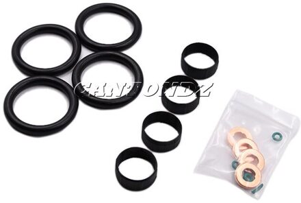 16Pcs Auto Pakking Voor Ford Fiesta 1.4 Tdci Duratorq Brandstof Injector Seal + Wasmachine + Oring Set 1204698 Auto accessoires