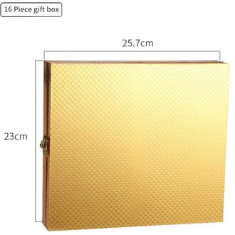 16Pcs Bestek Westerse Wit Goud Serviesje Servies Gouden Mes Vork Lepel Set Box Rvs Bestek Set zwart enkel en alleen doos