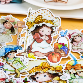 16pcs Creative Cute Self-made cute scrapbooking childbaby Cartoon fairy Paper stickers / Waterproof stationery diy stickers