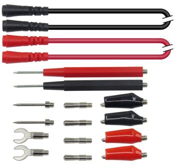 16Pcs Digitale Multimeter Meetsnoeren Probes Volt Meter Kabel Clip Alligator