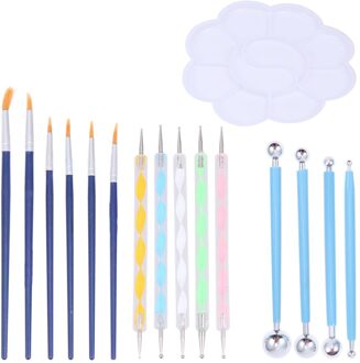16Pcs Diy Klei Gereedschappen Gekleurde Geschilderd Nail Schilderen Tool Voor Beginners En Professionele Kunst Ambachten (Blauwe Schilderij Pen) afbeelding 1