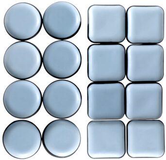 16Pcs Huishoudelijke Meubels Schuiven Pads Adhesive Bureau Stoel Voet Matten (2 Stijlen)
