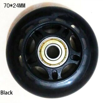 16Pcs Inline Skate Wielen Slalom Rolschaatsen Wielen 70 Mm Roller Skate Accessoires Wielen Voor Roller Skateboard Sport zwart