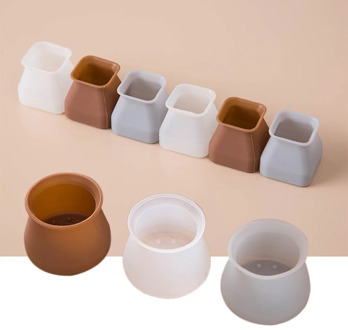 16pcs/lot Silicone Chair Table Foot Cover Protector Furniture Feet Round/Square Non-slip Leg Caps Bottom corner Floor safely pad