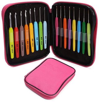 16Pcs Multi Colour Haaknaald Garen Alu Breien Naalden Set Kit Met Doos Hand Naaien Gereedschap