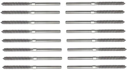16Pcs Rechts & Linkshandige Draad Swage Lag Schroeven Van 1/8 Inch Kabel Reling Kit Decking Reling Hardware Diy baluster Kit