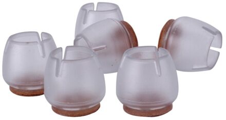 16pcs Siliconen Stoel Been Caps Cover Voeten Pads Meubels Tafel Houten Vloer Protectors Transparante Ronde Bodem Antislip cups