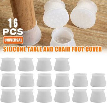 16Pcs Siliconen Stoel Meubilair Been Voeten Bescherming Tafel Cap Cover Pad Protector Antislip Sofa Stoel Tafel Glijdt voeten Caps