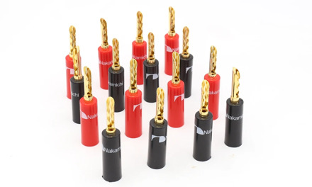 16pieces High quality Nakamichi 24k gold plated BFA 4mm Banana Plug hifi Speaker cable Connector