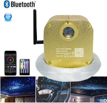 16W Twinkle Fiber Optic Starry Ceiling lighting kits Bluetooth APP Smart Music Control for Car roof star kid Room Ceiling Light