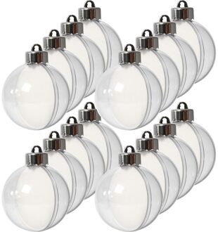 16x Hobby kerstballen 6 cm maken Transparant