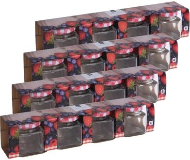 16x Jam potje met draaideksel 75 ml - Weckpotten Multikleur