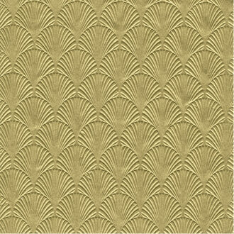 16x Luxe 3-laags servetten met patroon goud 33 x 33 cm Goudkleurig