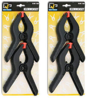 16x stuks Hobby lijmklemmen/veerklemmen 15 cm - Hobby/klusbenodigdheden - Marktkraamklemmen