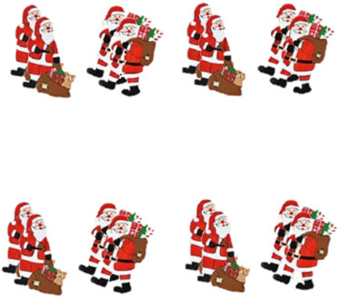 16x stuks houten kersthangers kerstmannen 6 cm kerstornamenten