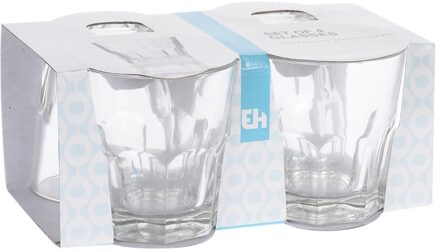 16x Waterglazen/drinkglazen 250 ml - Drinkglazen Transparant