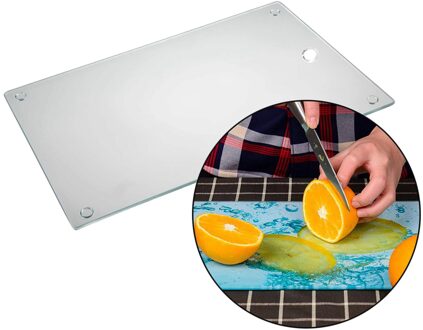 16X12 Inch Glas Keuken Hakken Snijplank Gezonde Anti-Microbiële Shatter Bestendig Levendige Afdrukken Patroon solid kleur