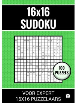 16x16 Sudoku - 100 Puzzels Voor Expert 16x16 Puzzelaars - Nr. 39 - Sudoku Puzzelboeken