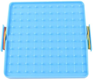 16X16Cm Dubbelzijdig Geoboard Nagels Peg Board Elastiekjes Kinderen Leermiddelen Blauw