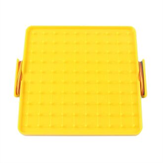 16X16Cm Dubbelzijdig Geoboard Nagels Peg Board Elastiekjes Kinderen Leermiddelen geel