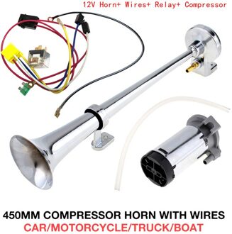 17 Inch 12 V/24 V 150DB Super Luid Enkele Auto Trompet Luchthoorn Compressor Auto Hoorn Luidspreker Kit voor Cars Trucks Boten Motorfietsen 12V