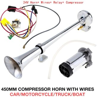 17 Inch 12 V/24 V 150DB Super Luid Enkele Auto Trompet Luchthoorn Compressor Auto Hoorn Luidspreker Kit voor Cars Trucks Boten Motorfietsen 24V