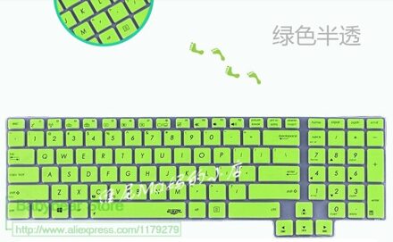 17 Inch Laptop Siliconen Toetsenbord Protector Skin Voor Asus G750 Serie G750JX G750JZ G750JY G750JM G750JS G750JW G750JH G751 groen