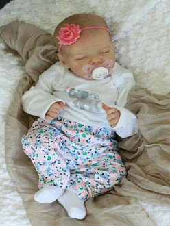 17 inches Journey Reborn Baby Doll Girl Holiday gifts, birthday gifts, children's toys Organic silicone, toddler toy 2-5 yearold