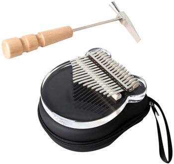 17 Key Kalimba Board Met Clear Acryl Transparante Thumb Piano Case