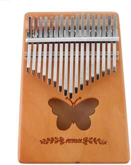 17 Key Kalimba Draagbare Duim Vinger Piano Mahonie Muziekinstrumenten Voor Kind Beginner Kalimba Kit Machine Thuis Speelgoed vlinder
