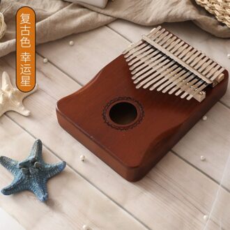 17 Key Kalimba Duim Piano Percussie Instrumenten Draagbare Vinger Piano Calimba Gemaakt Door Single Board Hoge Hout Mahonie 3