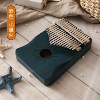 17 Key Kalimba Duim Piano Percussie Instrumenten Draagbare Vinger Piano Calimba Gemaakt Door Single Board Hoge Hout Mahonie 6