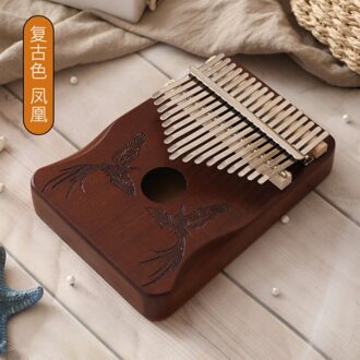 17 Key Kalimba Duim Piano Percussie Instrumenten Draagbare Vinger Piano Calimba Gemaakt Door Single Board Hoge Hout Mahonie