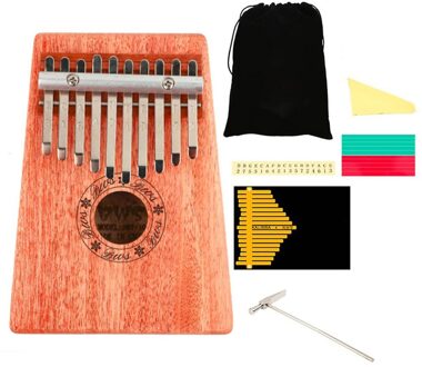 17 Key Kalimba Mahonie Duim Piano Massief Hout Duim Piano Vinger Mini Toetsenbord Draagbare Instrument Voor Beginners