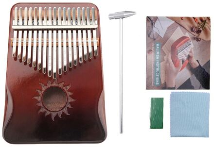 17 Key Kalimba Piano Mahonie Muziekinstrument Mooi Geluid Creatieve Beginner Vinger Piano Voor Kind koffie