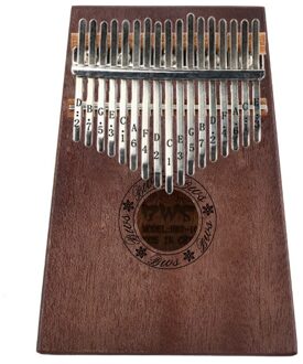 17 Key Kalimba Vinger Duim Piano Muziekinstrumenten Kind Vroeg Calimba Instrument bruin