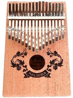 17 Key Kalimba Vinger Duim Piano Muziekinstrumenten Kind Vroeg Calimba Instrument dubbele bloem