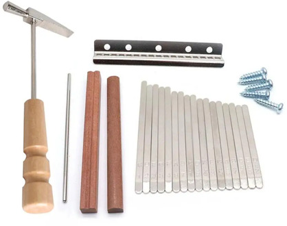 17 Keys Kalimba Thumb Finger Piano DIY Keys+Bridge+Tuning Hammer Kit Musical Instrument Part Accessories