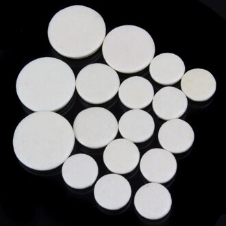 17 Stks/set Slade Klarinet Vervanging Pads 17.3Mm 15.1Mm 12Mm 10Mm Wit Houtblazers Deel & Accessoires