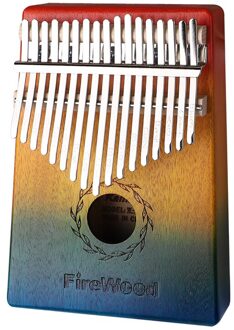 17 Toetsen Bull Kalimba Duim Piano Mahonie Body Muziekinstrument Beste En Prijs regenboog