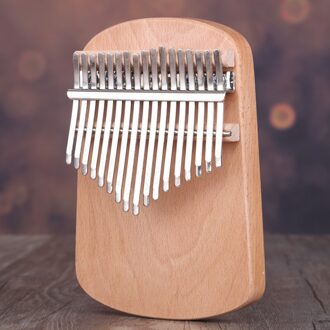 17 Toetsen Bull Kalimba Duim Piano Mahonie Body Muziekinstrument Vinger Piano Afrikaanse Kalimba Gemaakt Door Single Board houtkleur