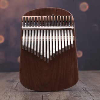 17 Toetsen Bull Kalimba Duim Piano Mahonie Body Muziekinstrument Vinger Piano Afrikaanse Kalimba Gemaakt Door Single Board Retro kleur