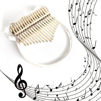 17 Toetsen Kalimba Acryl Duim Vinger Piano Transparante Kat Beer Vorm Vinger Percussie Instrument Voor Beginner Kids