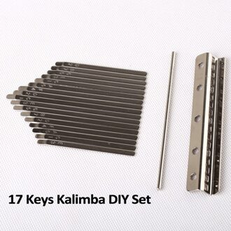 17 Toetsen Kalimba Diy Set Staal Sleutels Belettering Kalimba Toetsenbord Muziekinstrument Vervanging Levert