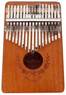17 Toetsen Kalimba Draagbare Duim Piano Mahonie Mbira Toetsenbord Vinger Muziekinstrumenten Likembe Sanza Calimba Mini Thumb Piano licht bruin