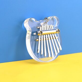 17 Toetsen Kalimba Duim Piano Gemaakt Door Single Board Hoge Hout Mahonie Body Crystal Acryl Kalimba Muziekinstrumenten 8Keys beer