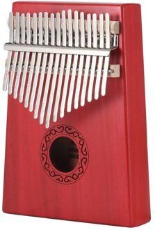 17 Toetsen Kalimba Duim Piano Handguard Hout Mahonie Mbira Body Muziekinstrumenten Kalimba Piano Creatieve Muziekdoos rood