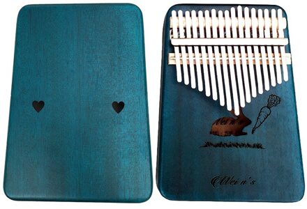 17 Toetsen Kalimba Duim Piano Hout Mahonie Body Muziekinstrumenten Met Leren Boek Tuning Hamer Kalimba Piano type 2