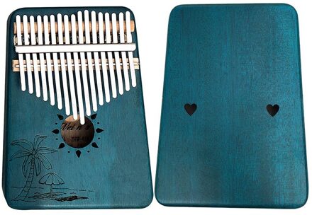 17 Toetsen Kalimba Duim Piano Hout Mahonie Body Muziekinstrumenten Met Leren Boek Tuning Hamer Kalimba Piano type 6