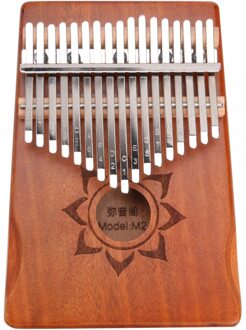 17 Toetsen Kalimba Hout Mahonie Duim Piano Vinger Percussie Muziekinstrument Met Tuning Tool Tuner Opbergtas